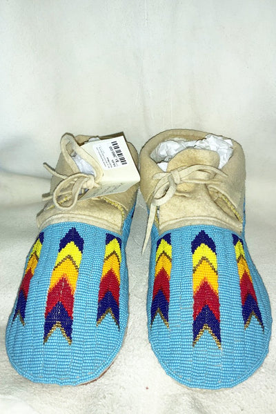 Blackfeet Hand Beaded Moccasins – Custer Battlefield Trading Post