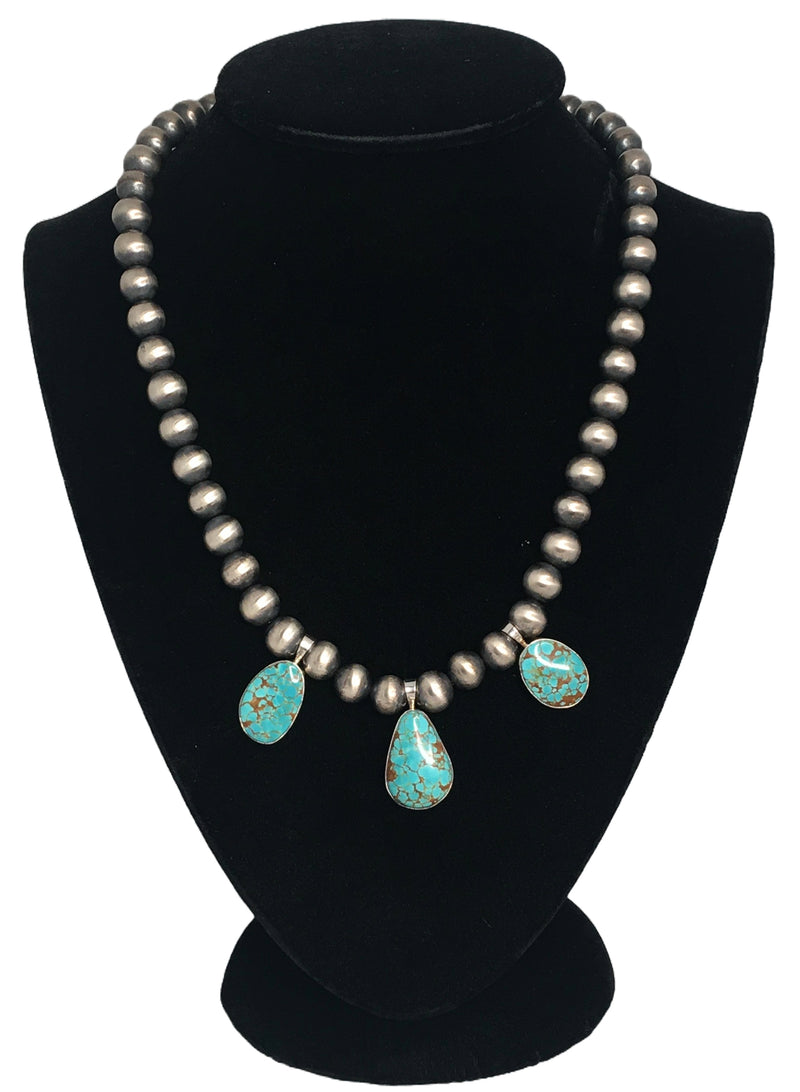 #8 Turquoise & Navajo Pearl Necklace