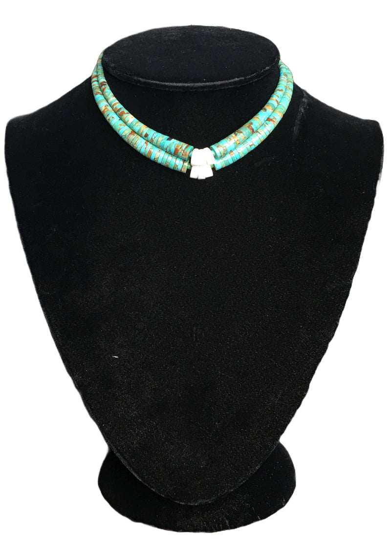 Jawclaw Necklace-Turquoise & Mother of Pearl