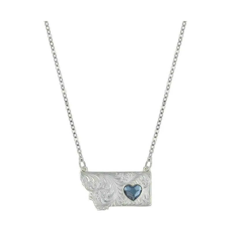 Blue Heart Montana Necklace