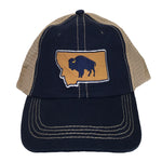 Montana Blue & Gold Buffalo Cap
