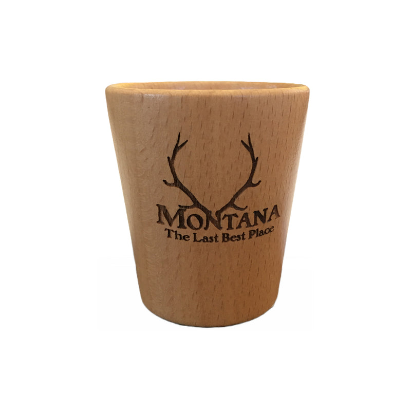Montana Laser Engraved Wood Shot Glass