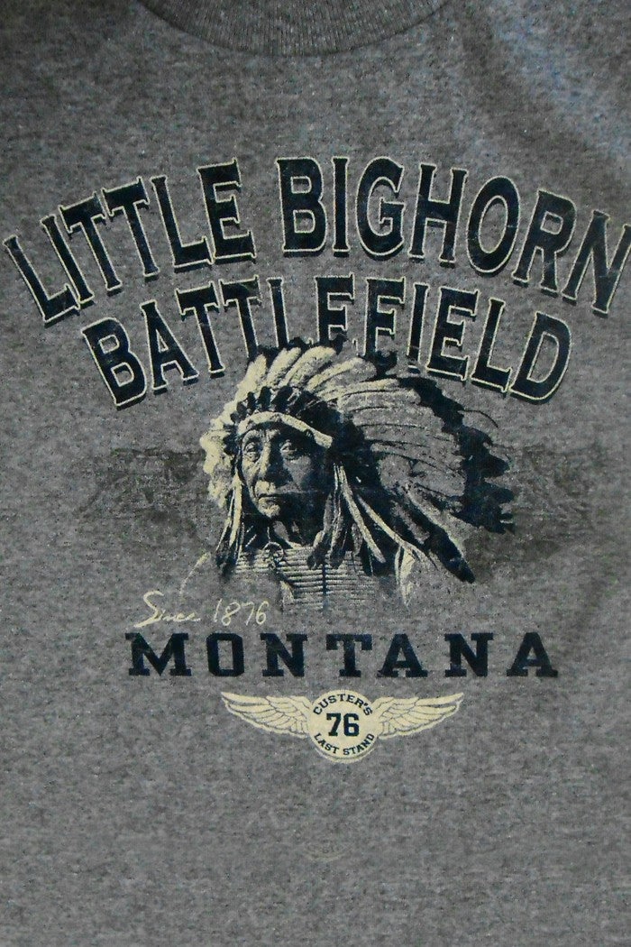 Red Cloud  Youth T-Shirt " Little Bighorn Battlefield, Montana" - Grey or Tangerine
