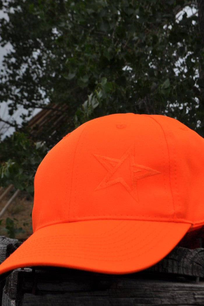 "Seventh Apparel" Fluorescent Orange Cap with Green or Orange Seventh Star