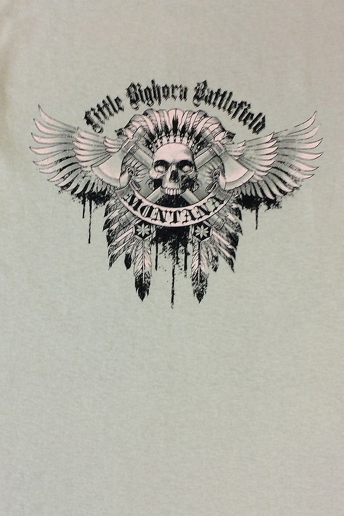 Skull Warbonnet Little Bighorn Battlefield Montana T-Shirt