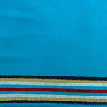 Turquoise 10 Band Wool Trade Cloth