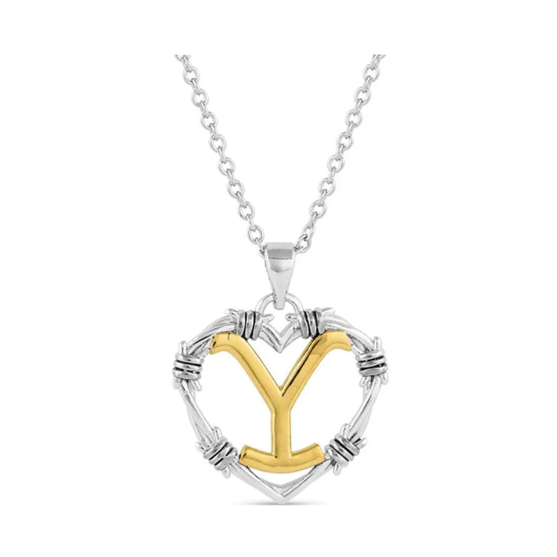 Yellowstone Barbwire Heart Necklace